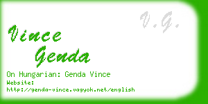 vince genda business card